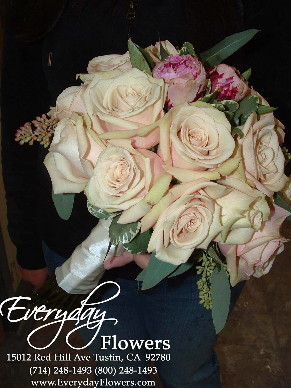 Soft pink roses for a Valentine celebration